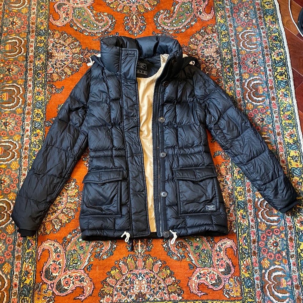 Abercrombie&Fitch Down Puffy Coat w/ Hood